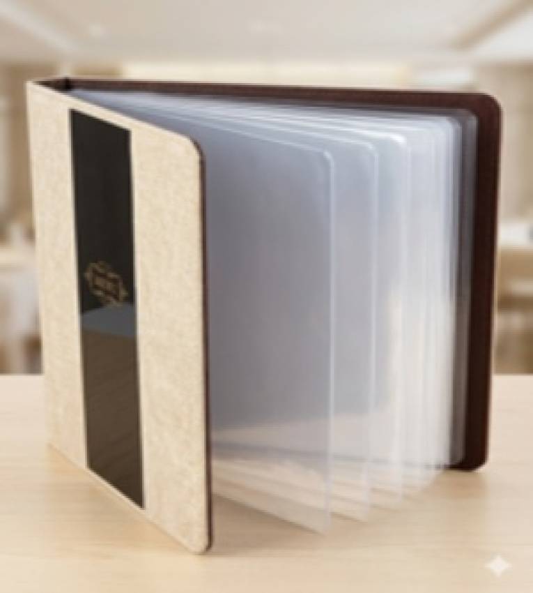 Porte Menu Luxe en Cuir – Présentation Professionnelle Premium